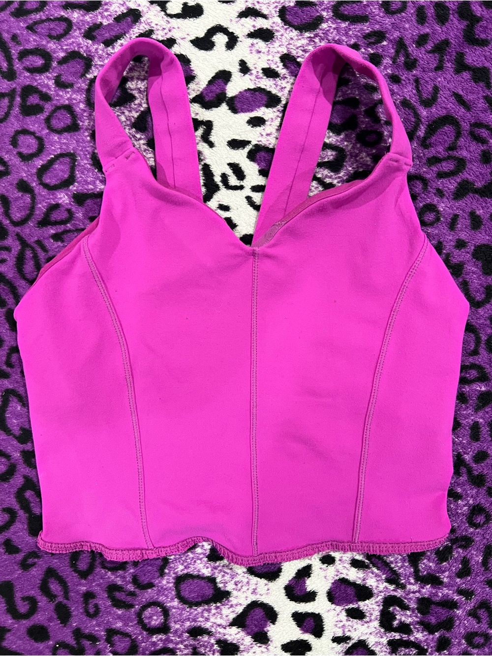 lululemon athletica Hot Pink Cropped Tank Top